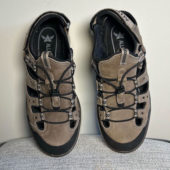 Mephisto Allrounder Men's Maroon Praline Nubuck Leather Sandal - Picture 4 of 9